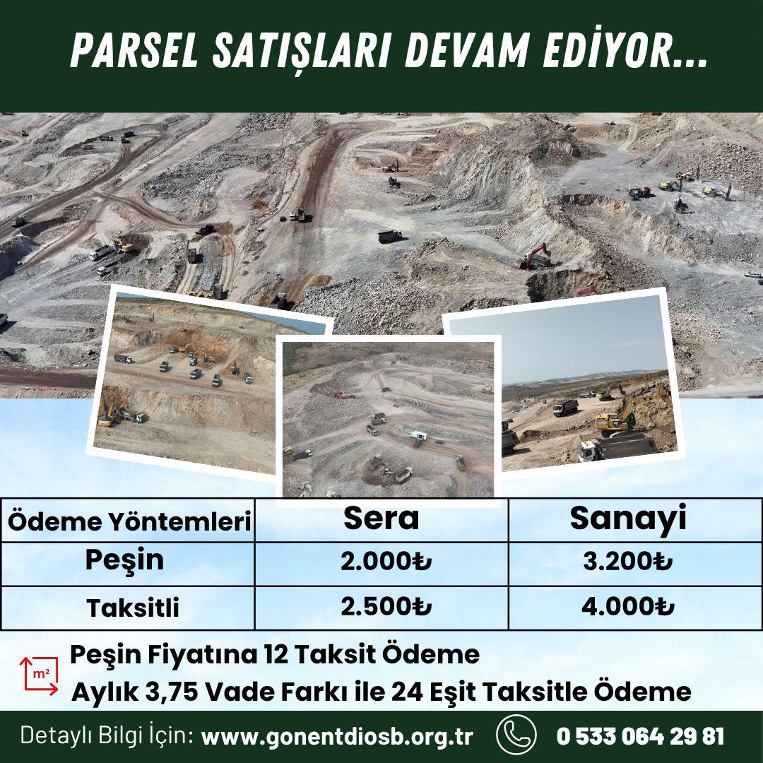 Parsel Satışlarımız Devam Ediyor